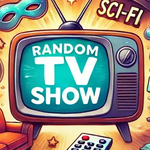 random tv show illustration with television set